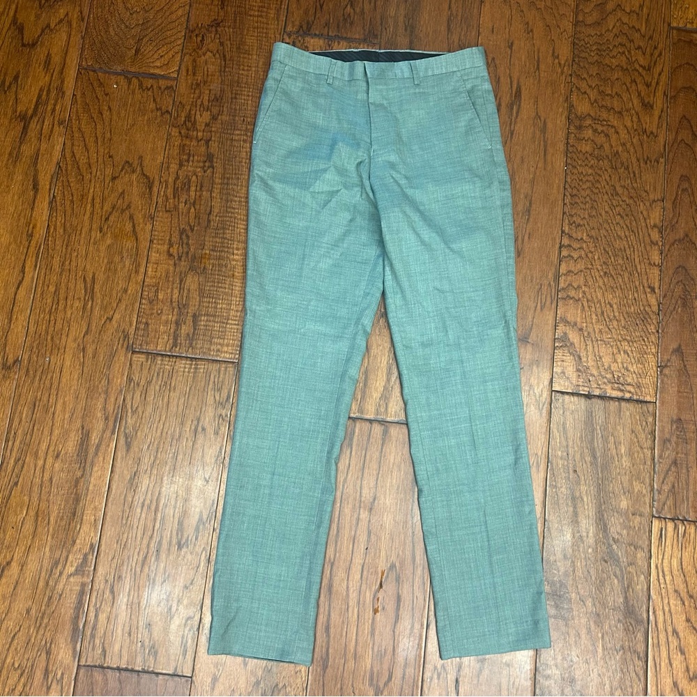 Harry Brown London Men's Slim Dress Pants‎ in Aqua Green